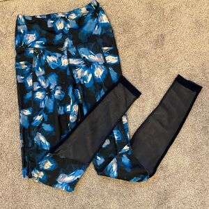 Blue Floral Leggings